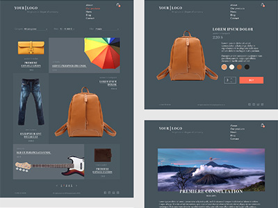 Free psd store template